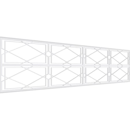 Ekena Millwork Set of Four Panels for 94 1/2"W x 24 1/4"H Kiowa Fretwork Wainscot Wall Paneling WPKP12X01X47KWA